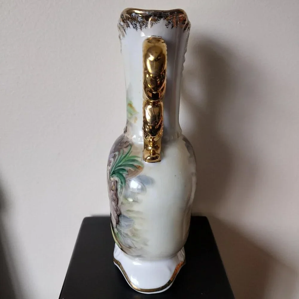 VINTAGE UCAGCO CERAMIC DOUBLE HANDLE BUD VASE
